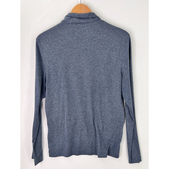Michael Kors Mock Neck Pullover Sweater Long Sleeve 1/4 Zip Blue Men's Medium - Picture 2 of 7